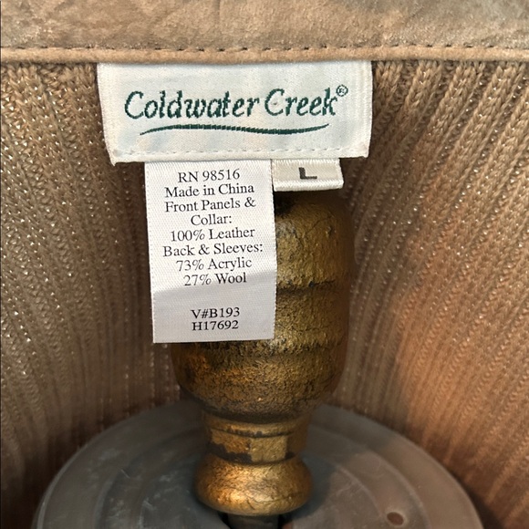 Coldwater Creek Suede and Sweater Jacket with Ribbed Sleeves - Picture 2 of 9